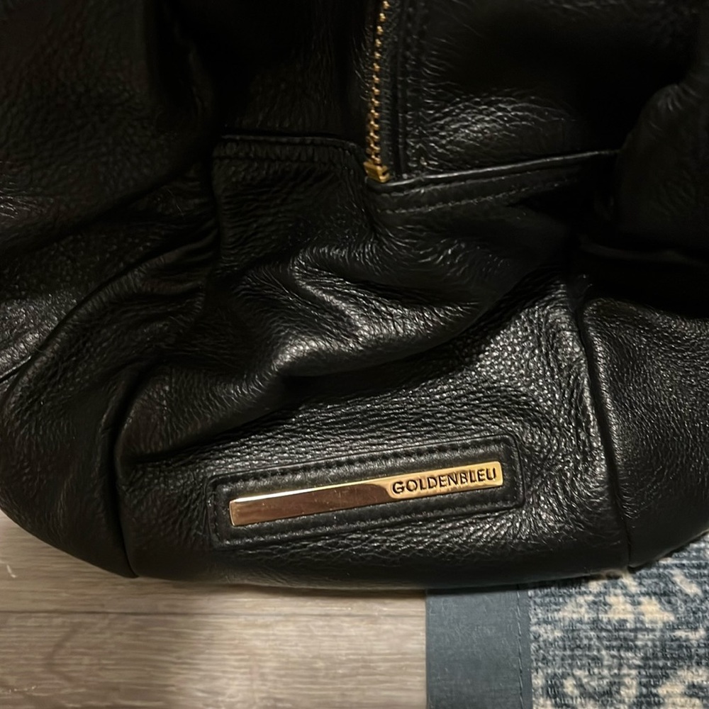 Goldenbleu Black Leather Bag. Excellent used condition.